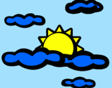 Coloring page Cloudy painted byelizabeth