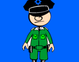 Coloring page Cop painted byeliyahu