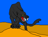 Coloring page Tiger with sharp fangs painted by23tgwayq6