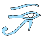 Coloring page Eye of Horus painted bysarahí