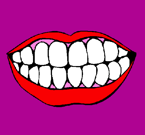 Coloring page Mouth and teeth painted bysylvie