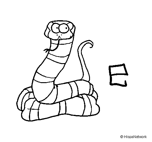 Coloring page Snake painted byali
