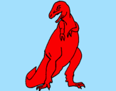 Coloring page Tyrannosaurus rex painted byemma