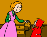Coloring page Little red riding hood 2 painted byKutie