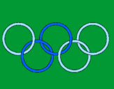 Coloring page Olympic rings painted byEllie