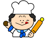 Coloring page Cook 2 painted bylinda