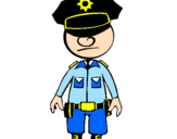 Coloring page Cop painted byEllie 
