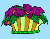 Coloring page Basket of flowers 9 painted bycalissa.
