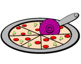 Coloring page Pizza painted byvalentina