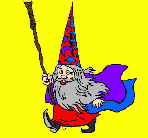 Coloring page Dwarf magician painted bygiovanni correa torres