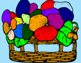 Coloring page Basket of flowers 12 painted bycalissa.