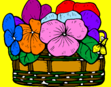Coloring page Basket of flowers 12 painted bygiovanni correa torres