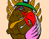 Coloring page Pilgrim turkey painted bygiovanni correa torres
