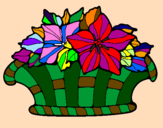 Coloring page Basket of flowers 8 painted bygiovanni correa torres