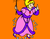 Coloring page Fairy godmother painted bygiovanni correa torres