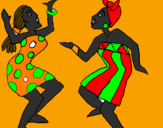 Coloring page Dancing women painted bydiegoandresperezcabello