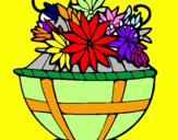 Coloring page Basket of flowers 11 painted bygiovanni correa torres