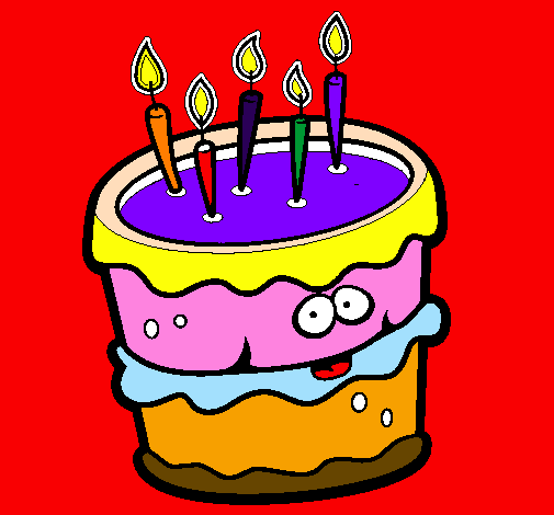 Coloring page Birthday cake 2 painted bygiovanni correa torres