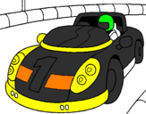Coloring page Race car painted bybgfnu