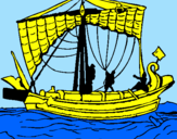Coloring page Roman boat painted by679895YRE87T5OE8T5URE5Y7R
