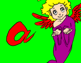 Coloring page Angel painted byemma