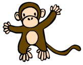 Coloring page Monkey painted bybailey