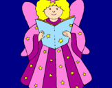 Coloring page Fairy painted byEllie age 6