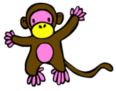 Coloring page Monkey painted bynaomi