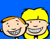 Coloring page Children with healthy teeth painted bynatalie