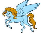 Coloring page Pegasus flying painted bywendy valenzuela