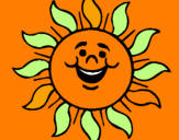 Coloring page Happy sun painted byDANTELM