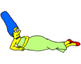 Coloring page Marge painted bymlw