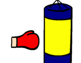 Coloring page Punching bag painted byomar