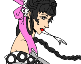 Coloring page Chinese princess painted bydaniel