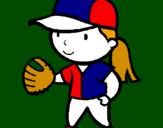 Coloring page Baseball player painted bygrady
