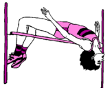 Coloring page High jump painted bygrady