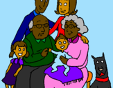 Coloring page Family  painted byKutie