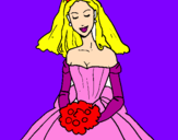 Coloring page Bride painted byirene