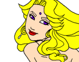 Coloring page Amazonian princess painted bygrace