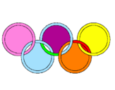 Coloring page Olympic rings painted byEMMA