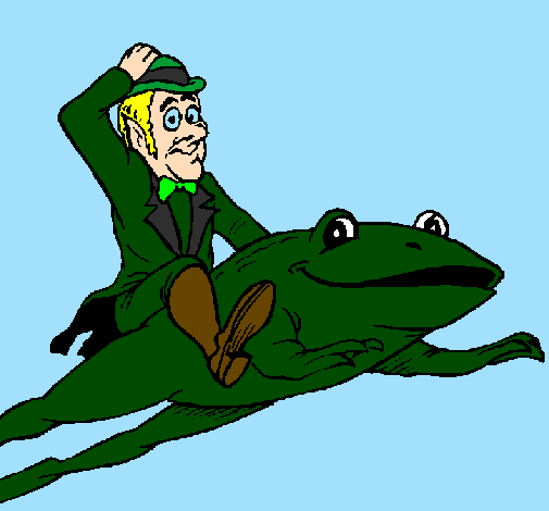 Leprechaun and frog