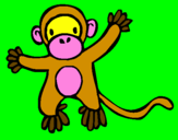 Coloring page Monkey painted byXeni@
