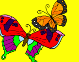 Coloring page Butterflies painted byAnnia