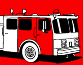 Coloring page Fire engine painted byOwen Fidler