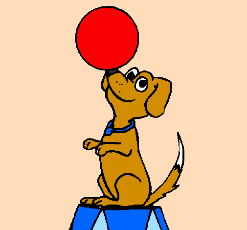Coloring page Circus dog painted byKeylen*