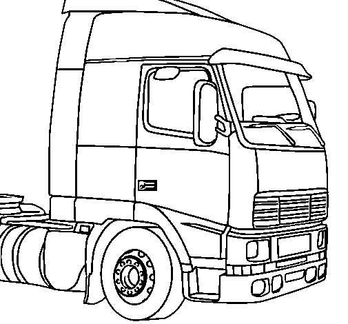 Coloring page Truck painted bysaul