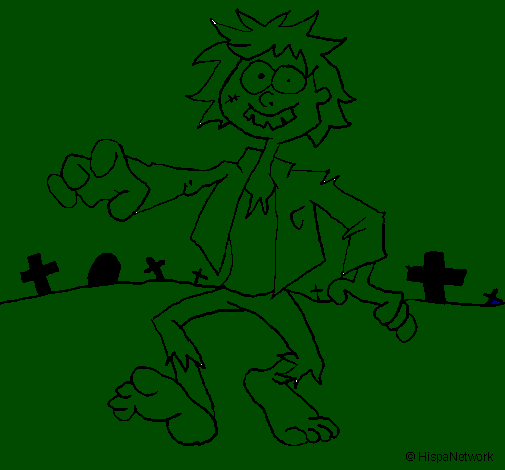 Coloring page Zombie painted bymaria