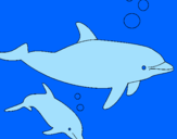 Coloring page Dolphins painted bytigre