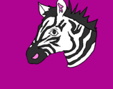 Coloring page Zebra II painted byChi Chi