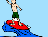 Coloring page Surf painted byali